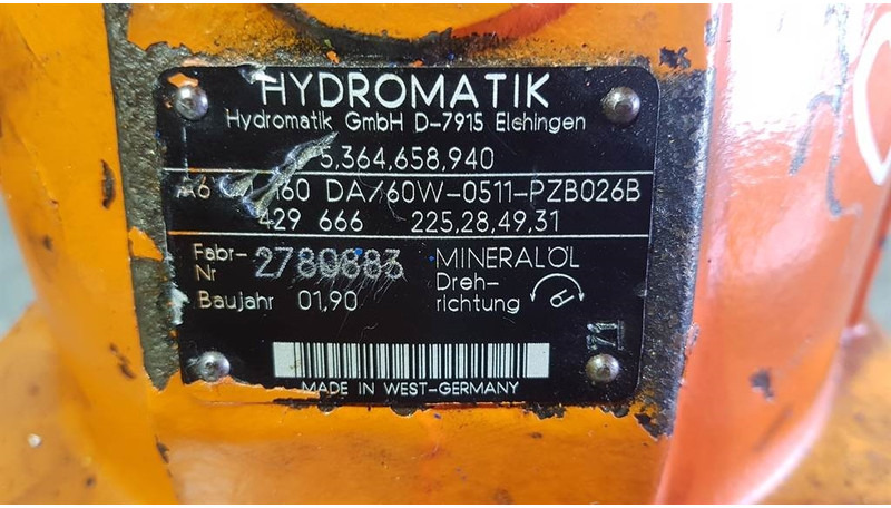 Hydromatik A6VM160DA/60W - Zettelmeyer ZL12 - Drive motor - Hydraulique: photos 3 Hydromatik A6VM160DA/60W - Zettelmeyer ZL12 - Drive motor - Hydraulique: photos 3