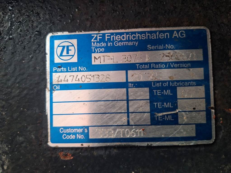 JCB 333/T0611-ZF MT-L3075II-4474051328-Axle/Achse/As - Essieu et pièces pour Engins de chantier: photos 5 JCB 333/T0611-ZF MT-L3075II-4474051328-Axle/Achse/As - Essieu et pièces pour Engins de chantier: photos 5