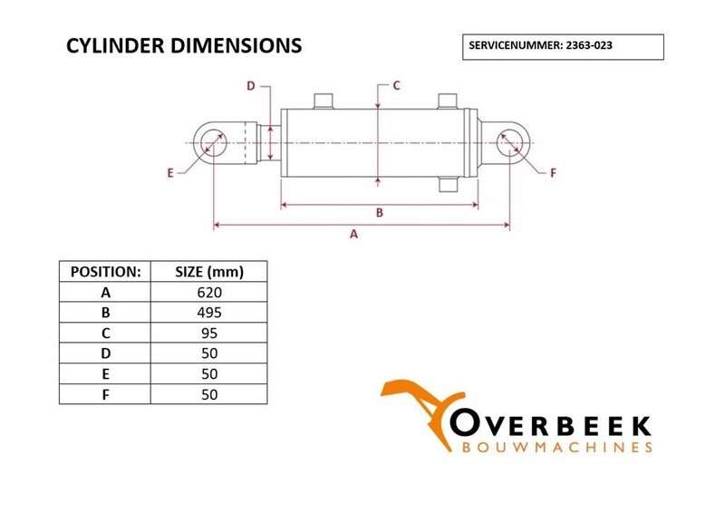 JCB 426E AGRI HT - Steering cylinder/Lenkzylinder - Hydraulique pour Engins de chantier: photos 4 JCB 426E AGRI HT - Steering cylinder/Lenkzylinder - Hydraulique pour Engins de chantier: photos 4