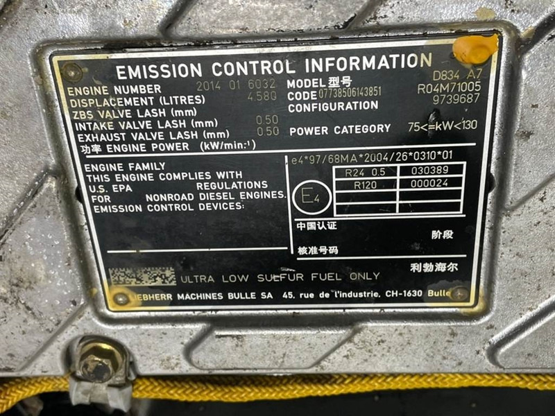 Liebherr A924C-D834 A7-Engine/Motor en crédit-bail Liebherr A924C-D834 A7-Engine/Motor: photos 9