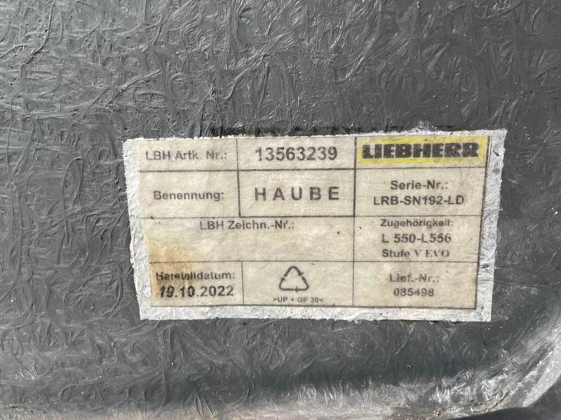 Frame/ Châssis pour Engins de chantier Liebherr L550/L556-13563239-Engine hood/Motorhaube/Motorkap: photos 7