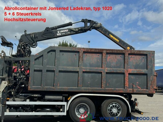 Abrollcontainer + Kran Jonsered 1020 7,3m = 1,4t - Camion ampliroll, Camion grue: photos 1 Abrollcontainer + Kran Jonsered 1020 7,3m = 1,4t - Camion ampliroll, Camion grue: photos 1
