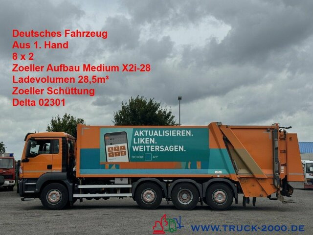MAN TGS 35.360 8x2 Zoeller 29m³ Medium Schüttung 1.3 - Benne à ordures ménagères: photos 1 MAN TGS 35.360 8x2 Zoeller 29m³ Medium Schüttung 1.3 - Benne à ordures ménagères: photos 1