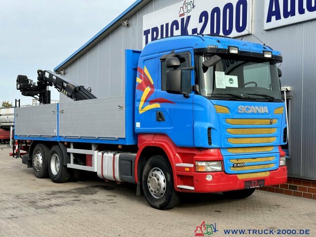 Camion plateau, Camion grue Scania R400 Atlas Tirre 191L 9m=1,7t. 7m Ladefl. 1.Hand: photos 13