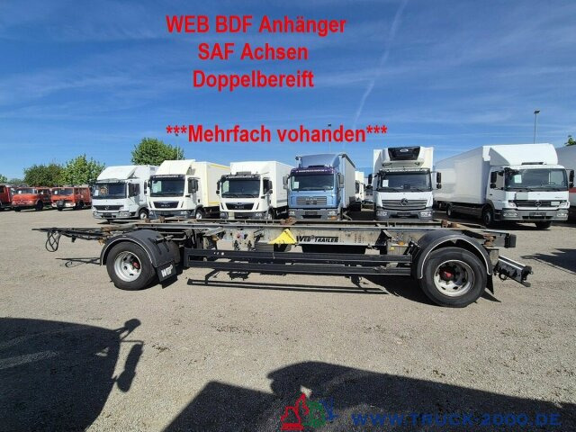 Web-Trailer 18 Box Carrier - Luft - SAF Achsen - Remorque porte-conteneur/ Caisse mobile: photos 1 Web-Trailer 18 Box Carrier - Luft - SAF Achsen - Remorque porte-conteneur/ Caisse mobile: photos 1