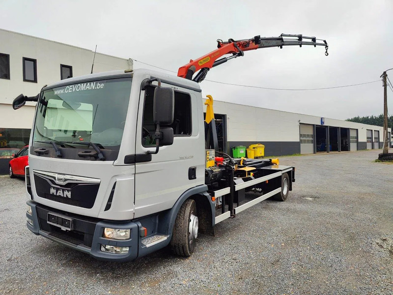 MAN TGL 12.250 City-Abroller Container + Palfinger PK5001 Remote - Camion ampliroll, Camion grue: photos 1 MAN TGL 12.250 City-Abroller Container + Palfinger PK5001 Remote - Camion ampliroll, Camion grue: photos 1