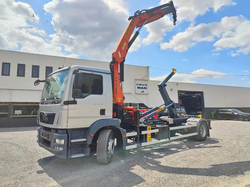 Camion ampliroll, Camion grue MAN TGM 18.290 4x2 Euro 6 + Crane Palfinger PK15500: photos 1