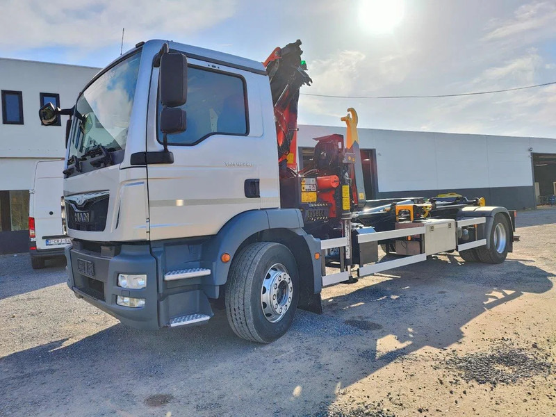 Camion ampliroll, Camion grue MAN TGM 18.290 Container + Palfinger PK13001: photos 6