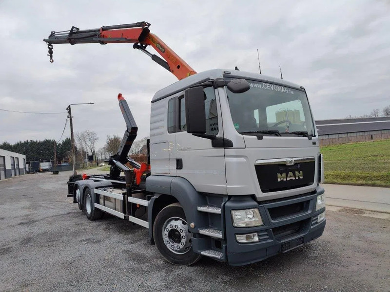 MAN TGS 26.320 Container Multilift + Kraan Palfinger PK16502 - Camion ampliroll, Camion grue: photos 2 MAN TGS 26.320 Container Multilift + Kraan Palfinger PK16502 - Camion ampliroll, Camion grue: photos 2