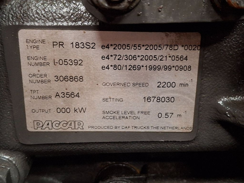 PACCAR PR183S2 - Moteur: photos 4 PACCAR PR183S2 - Moteur: photos 4