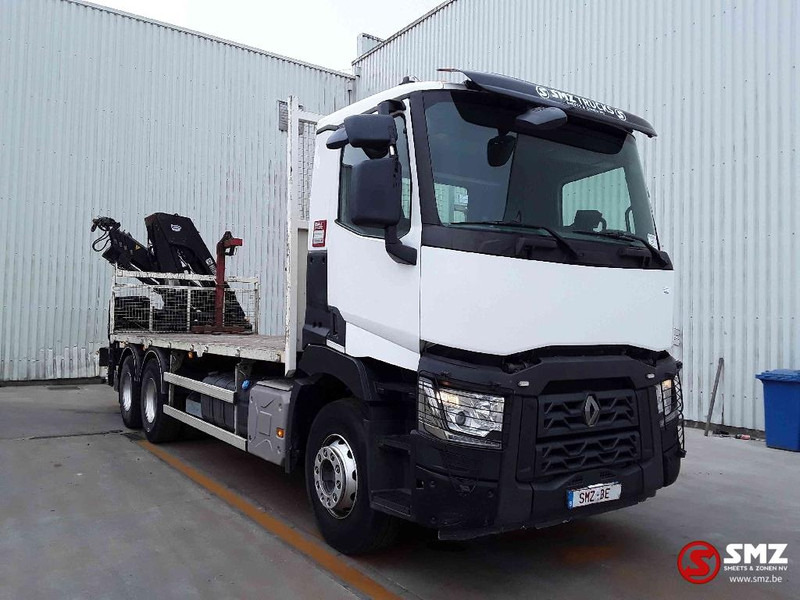 Renault C 380 hiab 188-3 remote - Camion plateau, Camion grue: photos 1 Renault C 380 hiab 188-3 remote - Camion plateau, Camion grue: photos 1