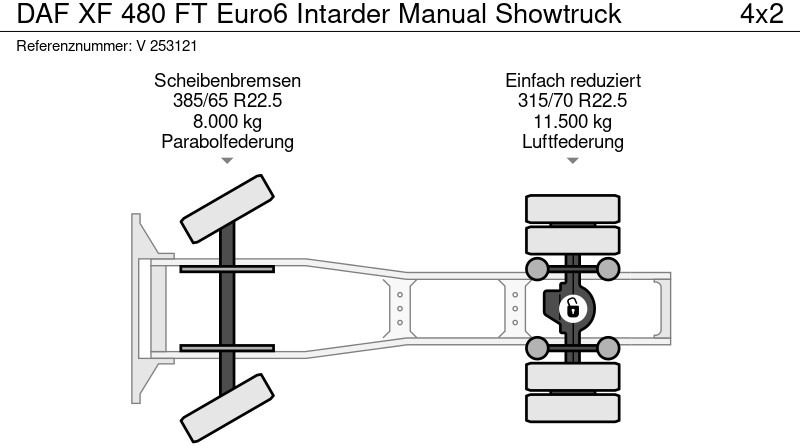 Tracteur routier DAF XF 480 FT Euro6 Intarder Manual Showtruck: photos 12 Tracteur routier DAF XF 480 FT Euro6 Intarder Manual Showtruck: photos 12