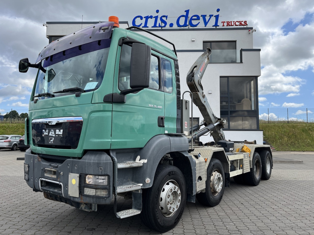 MAN TGS 35.480 8x4 Abrollkipper Hiab Multilift AHK - Camion ampliroll: photos 1 MAN TGS 35.480 8x4 Abrollkipper Hiab Multilift AHK - Camion ampliroll: photos 1