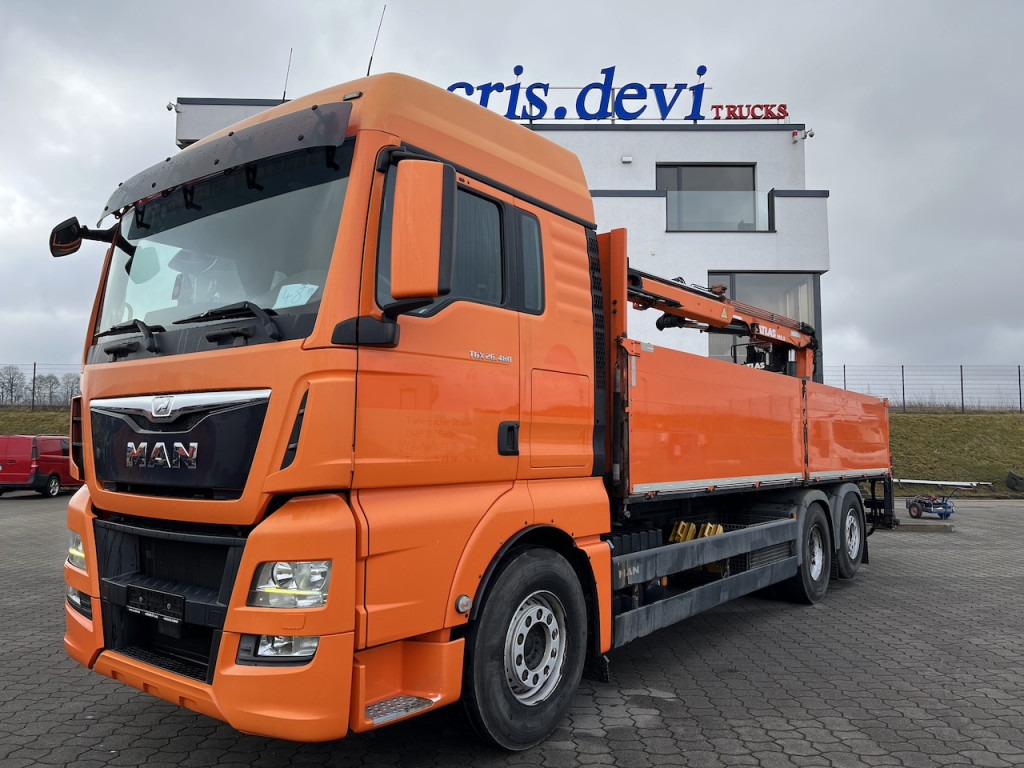 MAN TGX 26.480 6x2 Atlas 145.2 Baustoff - Camion plateau, Camion grue: photos 1 MAN TGX 26.480 6x2 Atlas 145.2 Baustoff - Camion plateau, Camion grue: photos 1
