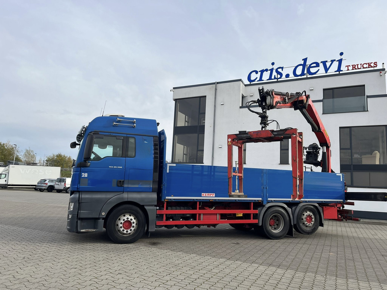 Camion grue, Camion plateau MAN TGX 26.500 6x2 Palfinger 18001 SLD 3 Baustoff: photos 13 Camion grue, Camion plateau MAN TGX 26.500 6x2 Palfinger 18001 SLD 3 Baustoff: photos 13