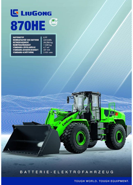 LIUGONG 870 HE vollelektrisch, 24.2 t, 4.7-5.2 cbm - Chargeuse sur pneus: photos 1 LIUGONG 870 HE vollelektrisch, 24.2 t, 4.7-5.2 cbm - Chargeuse sur pneus: photos 1