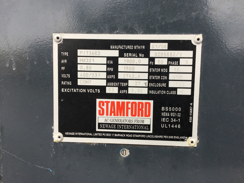 Stamford PI734E2 LOOSE GENERATOR 1900KVA NEW - Groupe électrogène: photos 4 Stamford PI734E2 LOOSE GENERATOR 1900KVA NEW - Groupe électrogène: photos 4