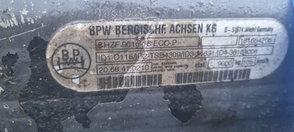 BPW Traileraxle 22,5'' SHZF-9010-15 ECO-P 9000kg - Essieu et pièces pour Camion: photos 4 BPW Traileraxle 22,5'' SHZF-9010-15 ECO-P 9000kg - Essieu et pièces pour Camion: photos 4