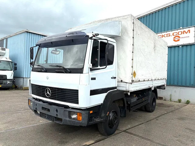 Mercedes-Benz LK 914 (6-CILINDER) WITH TENT BOX (MANUAL GEARBOX / FULL STEEL SUSPENSION / LOADING PLATFORM) - Camion à rideaux coulissants: photos 1 Mercedes-Benz LK 914 (6-CILINDER) WITH TENT BOX (MANUAL GEARBOX / FULL STEEL SUSPENSION / LOADING PLATFORM) - Camion à rideaux coulissants: photos 1