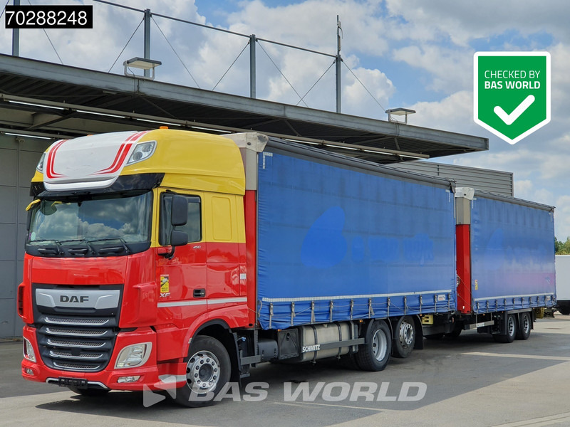 DAF XF 450 6X2 Combi Lift Axle ACC Euro 6 - Camion à rideaux coulissants: photos 1 DAF XF 450 6X2 Combi Lift Axle ACC Euro 6 - Camion à rideaux coulissants: photos 1