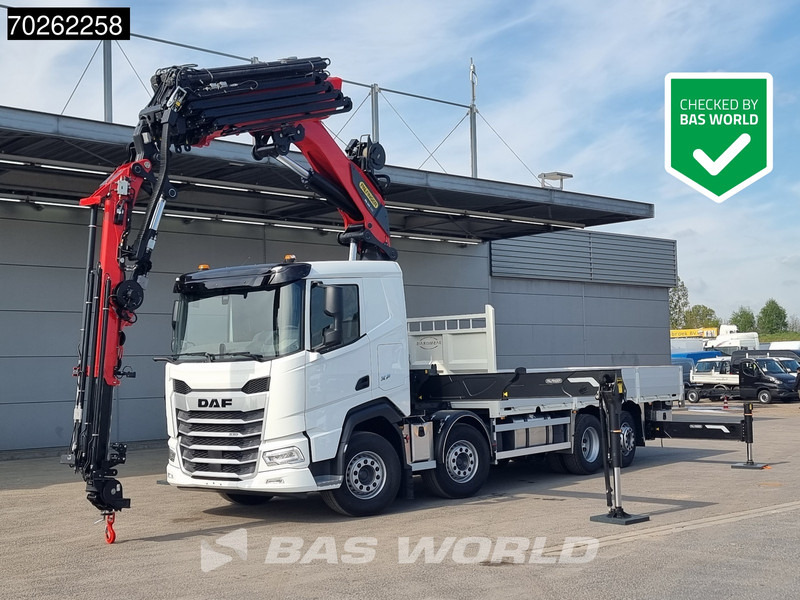 DAF XF 530 8X2 NEW Palfinger PK580 TEC Kran Crane + Jib Retarder Lift+Lenkasche - Camion plateau, Camion grue: photos 1 DAF XF 530 8X2 NEW Palfinger PK580 TEC Kran Crane + Jib Retarder Lift+Lenkasche - Camion plateau, Camion grue: photos 1
