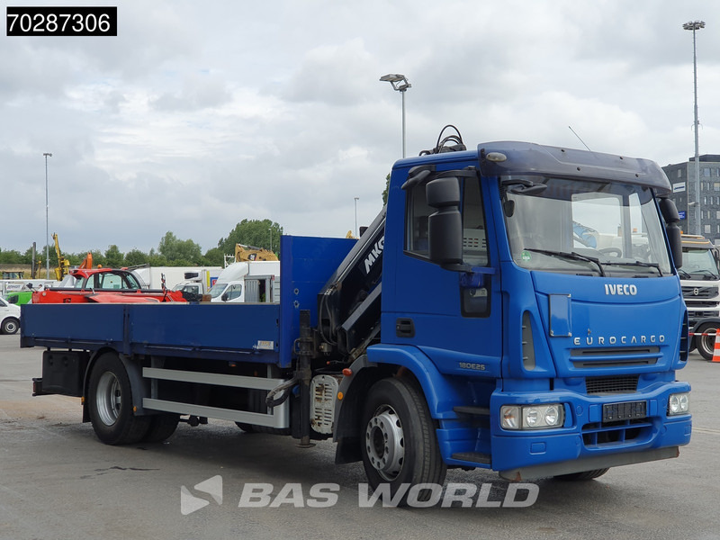 Camion plateau, Camion grue Iveco Eurocargo 180E250 4X2 18tonner MKG-HLK66 Crane Kran Manual Euro 5: photos 10