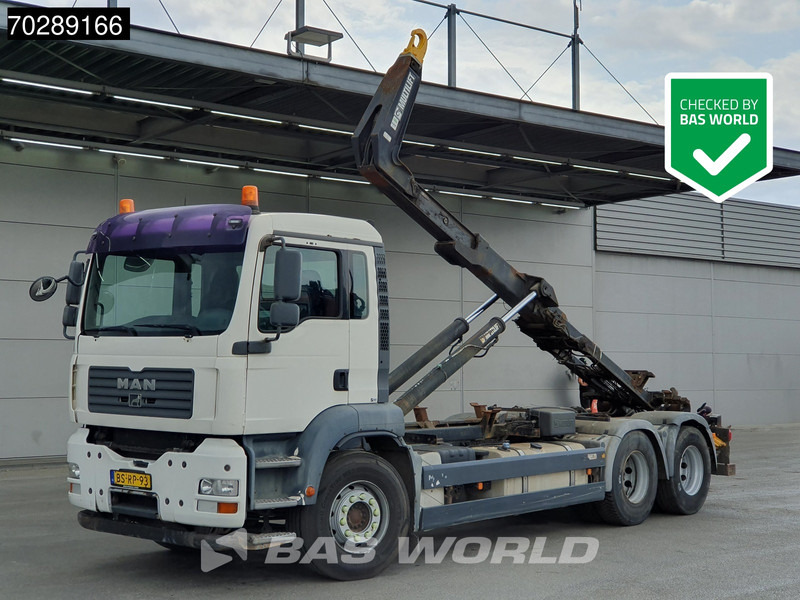 MAN TGA 28.400 6X2 NL-Truck HIAB Multilift LHZ26061 Lift-Axle Euro 5 - Camion ampliroll: photos 1 MAN TGA 28.400 6X2 NL-Truck HIAB Multilift LHZ26061 Lift-Axle Euro 5 - Camion ampliroll: photos 1