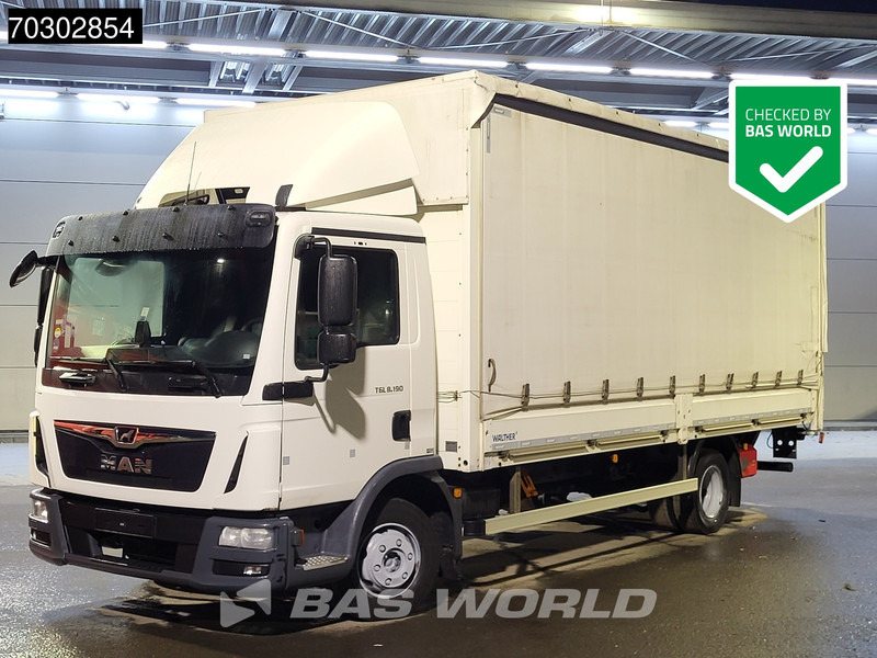 MAN TGL 8.190 TGL 4X2 8tonner Curtainsider Ladebordwand Manual Euro 6 - Camion à rideaux coulissants: photos 1 MAN TGL 8.190 TGL 4X2 8tonner Curtainsider Ladebordwand Manual Euro 6 - Camion à rideaux coulissants: photos 1