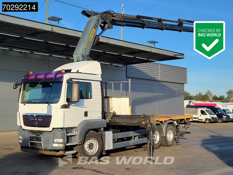 MAN TGS 26.440 6X4 Palfinger PK36002 Crane Retarder Steelsuspension Manual Euro 4 - Camion plateau, Camion grue: photos 1 MAN TGS 26.440 6X4 Palfinger PK36002 Crane Retarder Steelsuspension Manual Euro 4 - Camion plateau, Camion grue: photos 1