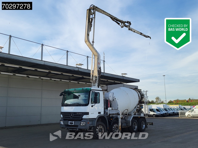 Mercedes-Benz Actros 3241 8X4 Putzmeister TMM 21-G2 PUMI 7m3 Mixer Big-Axle Steelsuspension 3-Pedals Euro 3 - Camion pompe: photos 1 Mercedes-Benz Actros 3241 8X4 Putzmeister TMM 21-G2 PUMI 7m3 Mixer Big-Axle Steelsuspension 3-Pedals Euro 3 - Camion pompe: photos 1
