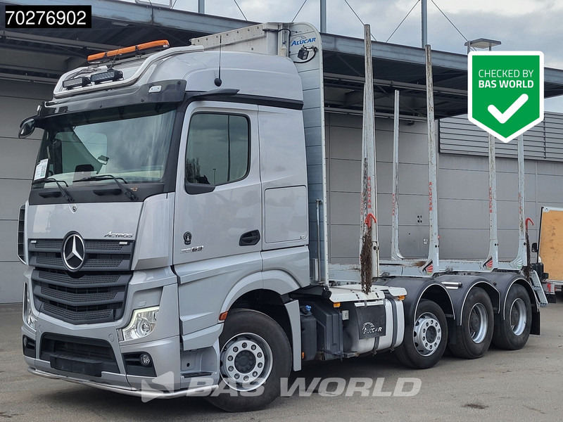 Mercedes-Benz Actros 3563 8X4 Timber truck wood transport Big-Axle Lift+Lenkachse Euro 6 - Camion grumier: photos 1 Mercedes-Benz Actros 3563 8X4 Timber truck wood transport Big-Axle Lift+Lenkachse Euro 6 - Camion grumier: photos 1