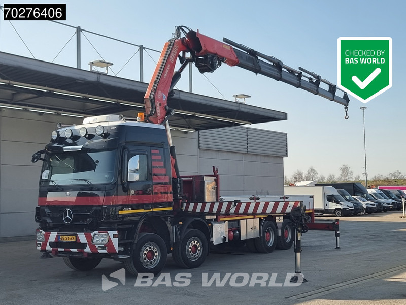 Mercedes-Benz Actros 4146 8X4 FASSI F600AXP.26 Crane Kran NL-Truck Euro 5 - Camion plateau, Camion grue: photos 1 Mercedes-Benz Actros 4146 8X4 FASSI F600AXP.26 Crane Kran NL-Truck Euro 5 - Camion plateau, Camion grue: photos 1