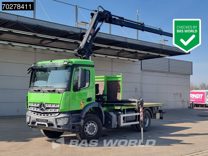 Mercedes-Benz Arocs 1830 4X2 Hiab 122 ES-3 HIPRO Kran Crane Big-Axle Euro 6 - Camion plateau, Camion grue: photos 1 Mercedes-Benz Arocs 1830 4X2 Hiab 122 ES-3 HIPRO Kran Crane Big-Axle Euro 6 - Camion plateau, Camion grue: photos 1