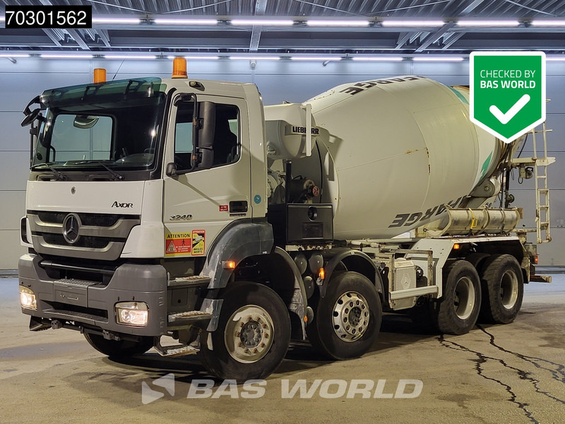 Mercedes-Benz Axor 3240 8X4 9m3 Liebherr mixer Steel suspension Manual Euro 5 - Camion malaxeur: photos 1 Mercedes-Benz Axor 3240 8X4 9m3 Liebherr mixer Steel suspension Manual Euro 5 - Camion malaxeur: photos 1