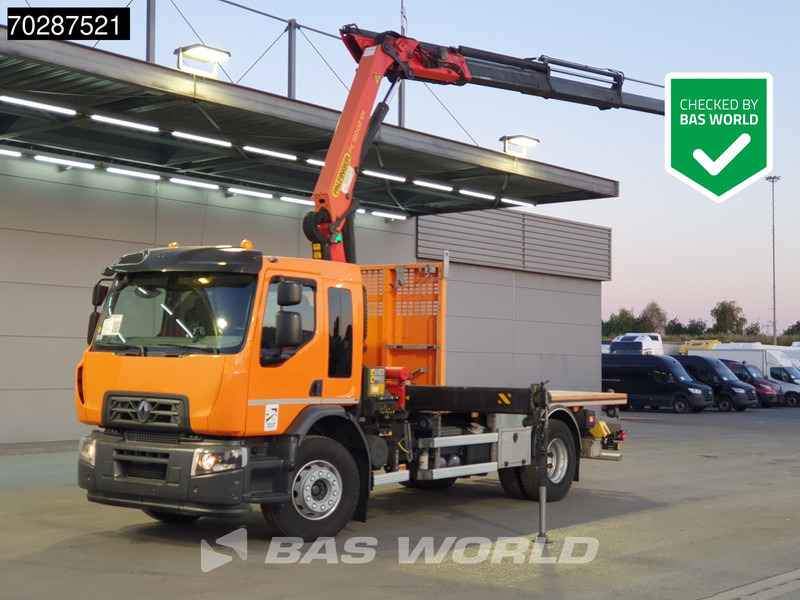 Renault C 320 4X2 Palfinger PK 18002 EH Crane Optibrake Automatic Euro 6 - Camion plateau, Camion grue: photos 1 Renault C 320 4X2 Palfinger PK 18002 EH Crane Optibrake Automatic Euro 6 - Camion plateau, Camion grue: photos 1