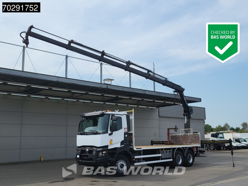 Renault K 380 6X4 HIAB X-HIDUO 188 E-5 Crane Steelsuspension Big-Axle Automatic Euro 6 - Camion plateau, Camion grue: photos 1 Renault K 380 6X4 HIAB X-HIDUO 188 E-5 Crane Steelsuspension Big-Axle Automatic Euro 6 - Camion plateau, Camion grue: photos 1