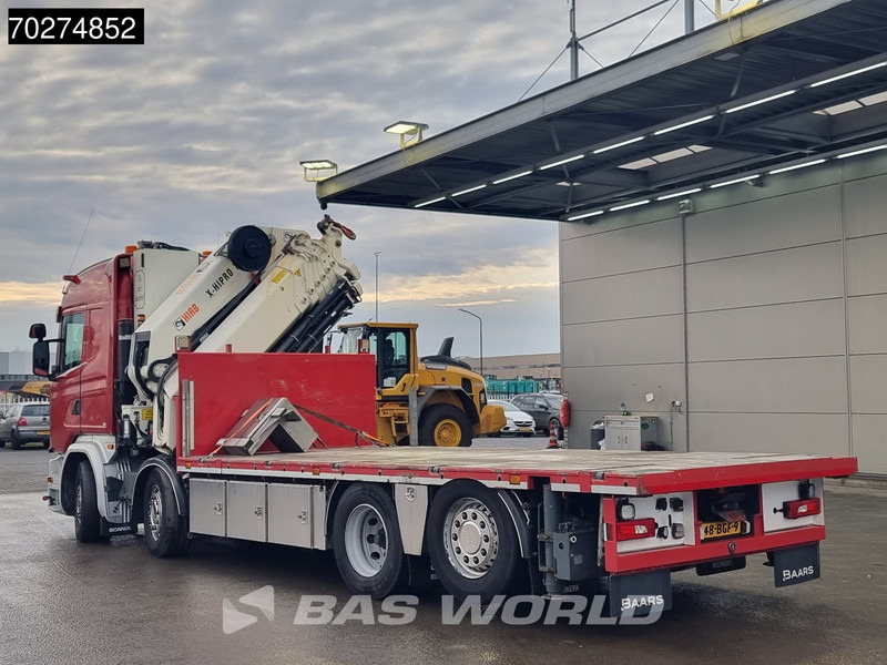 Camion plateau, Camion grue Scania G450 8X2 NL-Truck Hiab X-HIPRO 1058EP-6 Kran Front stab Retarder Euro 6: photos 13