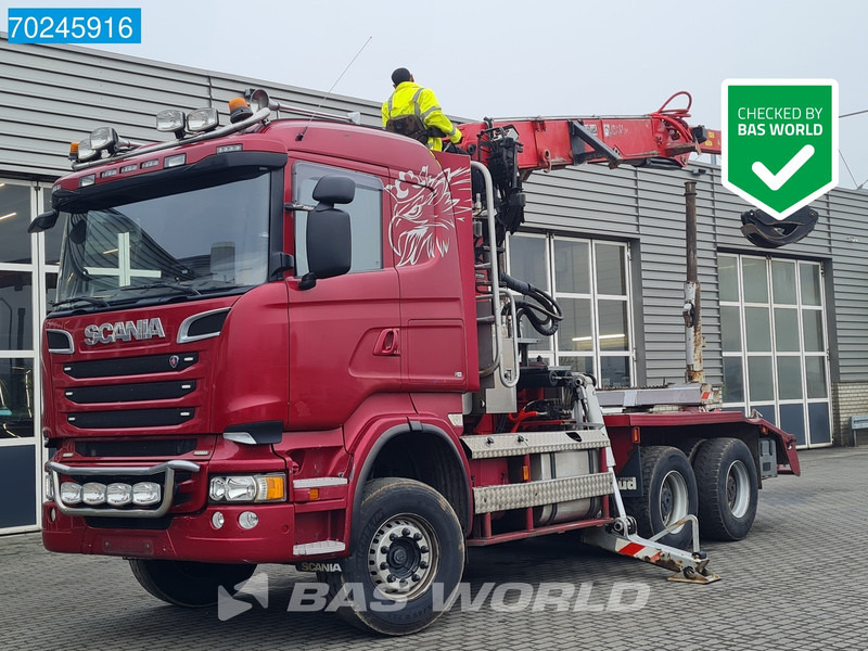 Scania R580 6X4 Jonsered J28505 83 Crane Kran Steel-suspension Retarder - Camion grumier, Camion grue: photos 1 Scania R580 6X4 Jonsered J28505 83 Crane Kran Steel-suspension Retarder - Camion grumier, Camion grue: photos 1