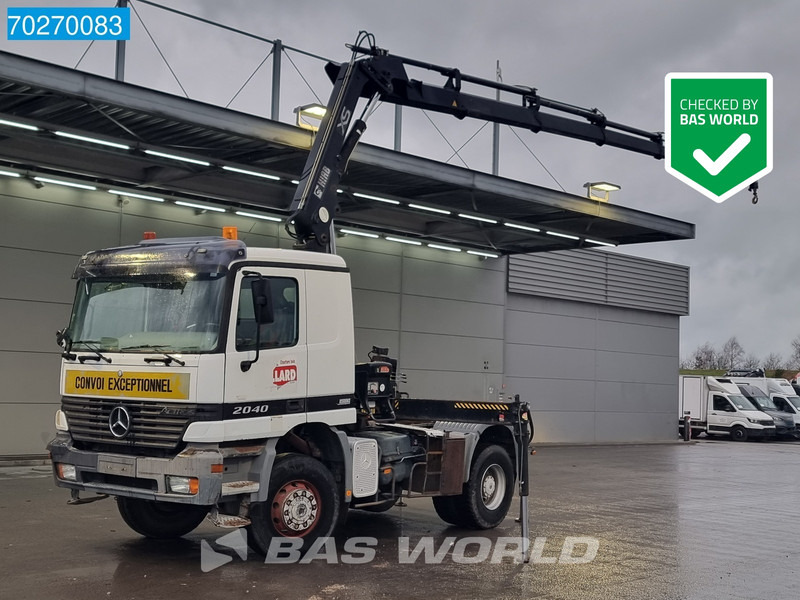 Mercedes-Benz Actros 2040 Actros 4X4 Manual 4x4 Big-Axle Full-Steel Hiab 1660-5 Kran 4x Stabilizers - Tracteur routier: photos 1 Mercedes-Benz Actros 2040 Actros 4X4 Manual 4x4 Big-Axle Full-Steel Hiab 1660-5 Kran 4x Stabilizers - Tracteur routier: photos 1