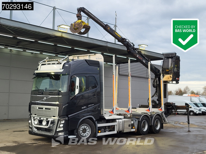 Volvo FH16 750 FH16 6X4 HIAB LOGLIFT F108S 83 Wood crane Retarder VEB+ Big-Axle Euro 6 - Camion grumier, Camion grue: photos 1 Volvo FH16 750 FH16 6X4 HIAB LOGLIFT F108S 83 Wood crane Retarder VEB+ Big-Axle Euro 6 - Camion grumier, Camion grue: photos 1
