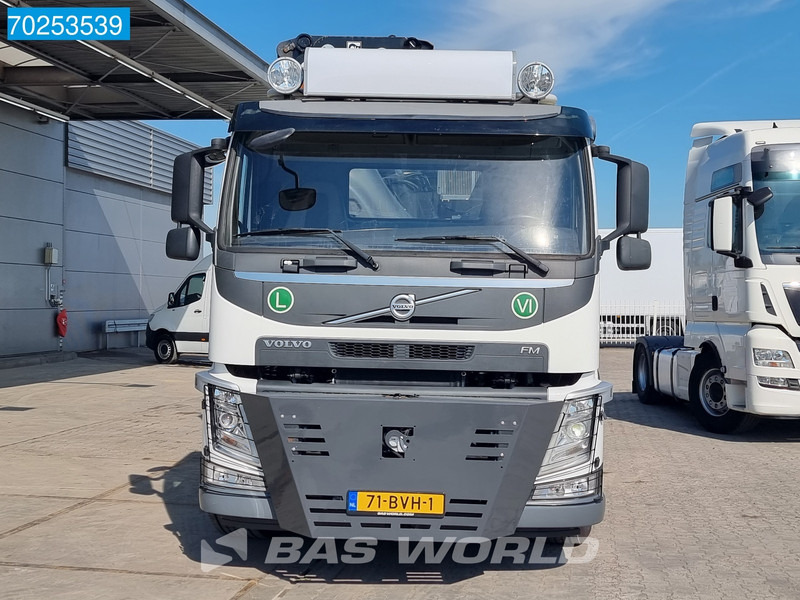 Camion porte-conteneur/ Caisse mobile, Camion grue Volvo FM 420 8X2 Repaired Damage Hiab X-Hipro 1058E-6 Kran Crane Lift-Lenkachse: photos 15
