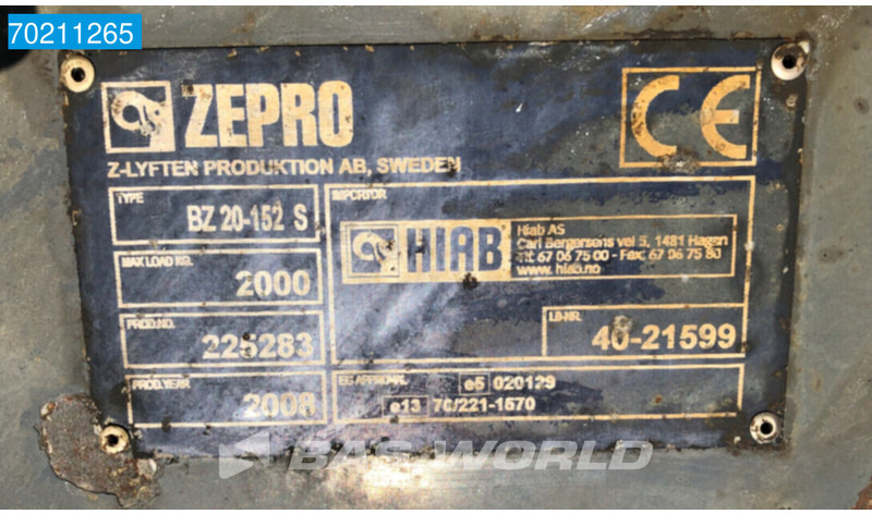 Hayon élévateur ZEPRO BZ 20-152-S Max laadcapaciteit 2.000 kg: photos 9