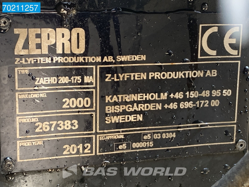 Hayon élévateur ZEPRO ZAEHD 200-175 MA Laadcapaciteit 2.000kg: photos 7