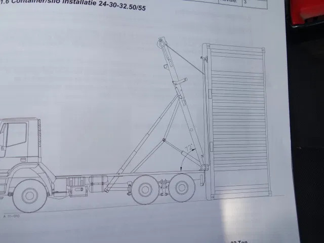 Camion - système de câble DAF CF 410 8X4 NCH CONTAINER SYSTEEM 32 TON 90 graden silo containers: photos 10