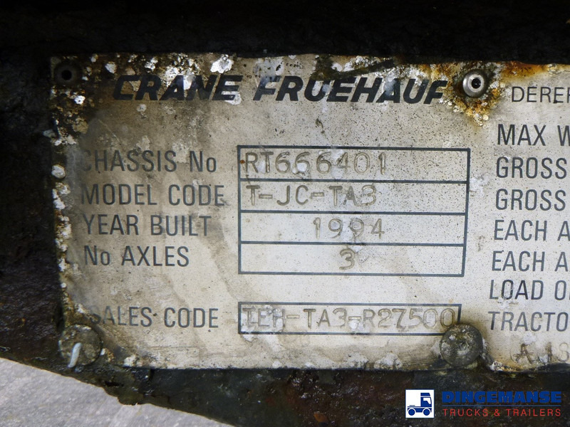 Semi-remorque citerne Crane Fruehauf Bitumen tank inox 28 m3 / 1 comp: photos 17