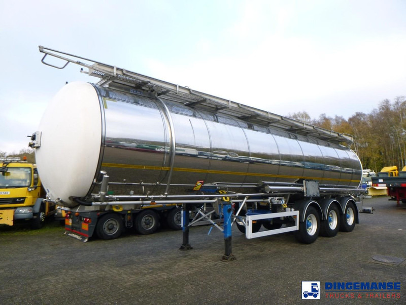 Feldbinder Chemical tank inox L4BH 37.5 m3 / 1 comp - Semi-remorque citerne: photos 1 Feldbinder Chemical tank inox L4BH 37.5 m3 / 1 comp - Semi-remorque citerne: photos 1