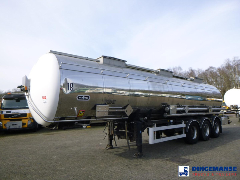 Van Hool Chemical tank inox 30 m3 / 3 comp - Semi-remorque citerne: photos 1 Van Hool Chemical tank inox 30 m3 / 3 comp - Semi-remorque citerne: photos 1