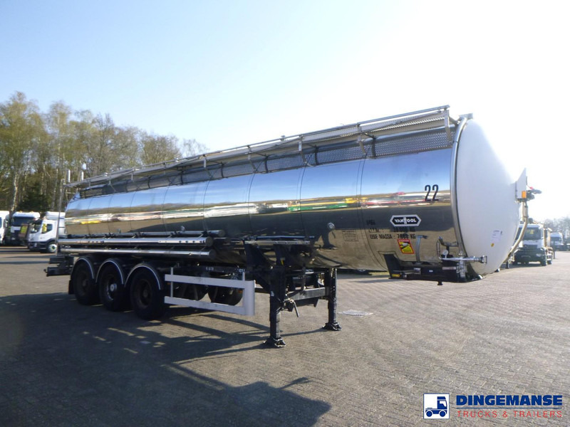 Van Hool Chemical tank inox L4BH 30 m3 / 3 comp - Semi-remorque citerne: photos 2 Van Hool Chemical tank inox L4BH 30 m3 / 3 comp - Semi-remorque citerne: photos 2