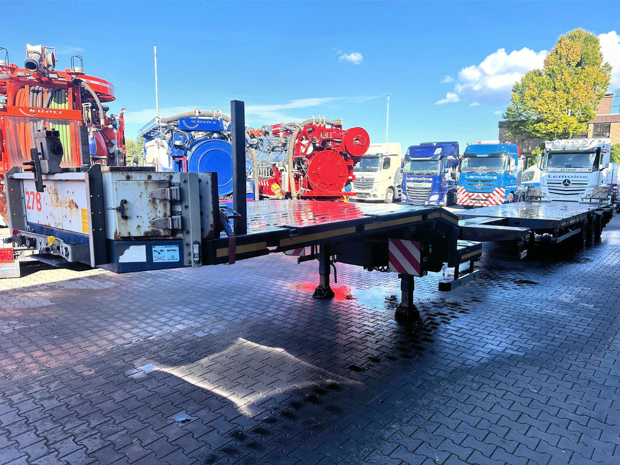 HRD 3-Achs Jumbo Tele Tieflader ausziehbar Lift+Lenk - Semi-remorque surbaissé: photos 5 HRD 3-Achs Jumbo Tele Tieflader ausziehbar Lift+Lenk - Semi-remorque surbaissé: photos 5