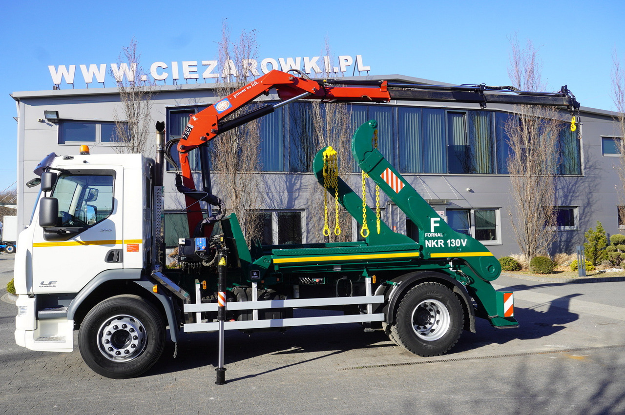 DAF LF 18.310 E6 / Skip loader Fornal NKR 130V / HDS HMF 735 K2 / Manual gearbox - Camion ampliroll, Camion grue: photos 4 DAF LF 18.310 E6 / Skip loader Fornal NKR 130V / HDS HMF 735 K2 / Manual gearbox - Camion ampliroll, Camion grue: photos 4